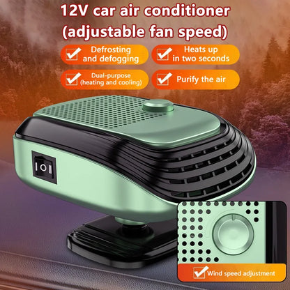 360° Rotation Winter Fast Car Heater 12V/24V Car Heater Fan Large Blowing Area Adjustable Wind Speed Windshield Defogging 2026