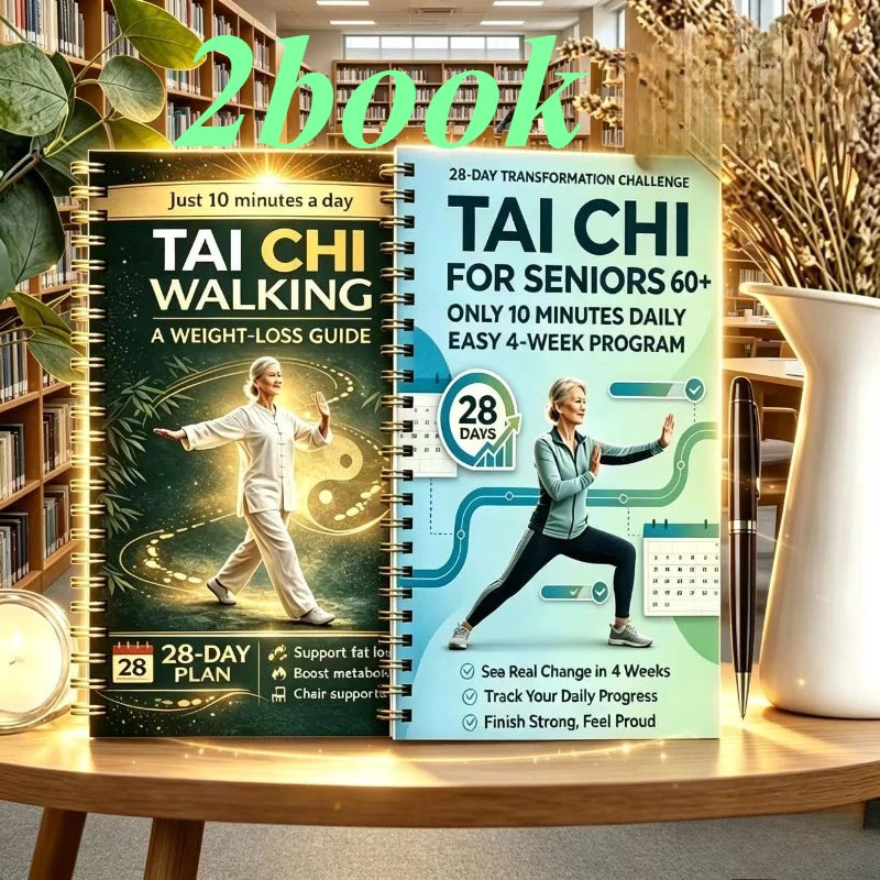 Tai Chi Fitness Books Are A Guide To Low-impact Chair Exercise for The Elderly Who Are 60+, 28 Days and 10 Minutes A Day.