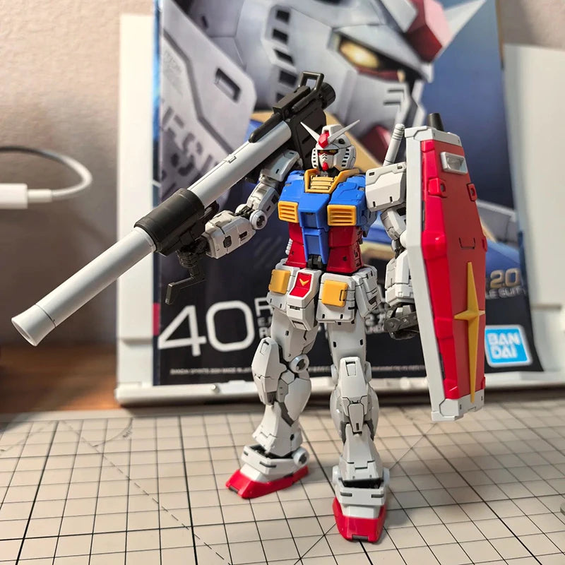 Bandai HGUC 1/144 RX 78 2 GTO Newborn Yuanzu Model Kit with Water Decals Animation Display Stand Collectible Figure