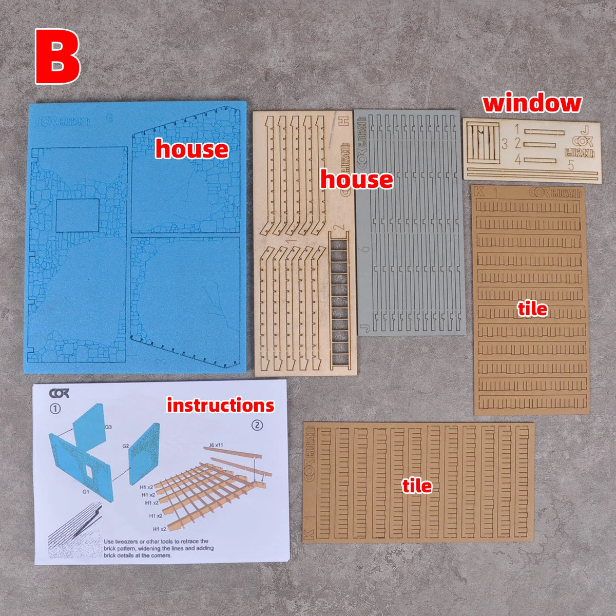 Assembly Architectural Model Building Rural Area Residence Bungalow Countryside Village Diorama Scale Model Kit 1/35 1/32