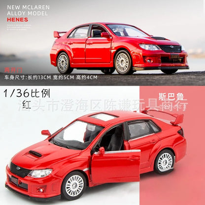 1:36 WRX STI Alloy Racing Car Model Diecasts Simulation Metal Toy Car Model Pull Back