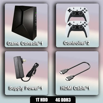G5 Game Retro Console 4K HD 70000+Games 60+Emulators for PS2 PSP WII N64 Dual System USB Receiver Console for Kids Gift