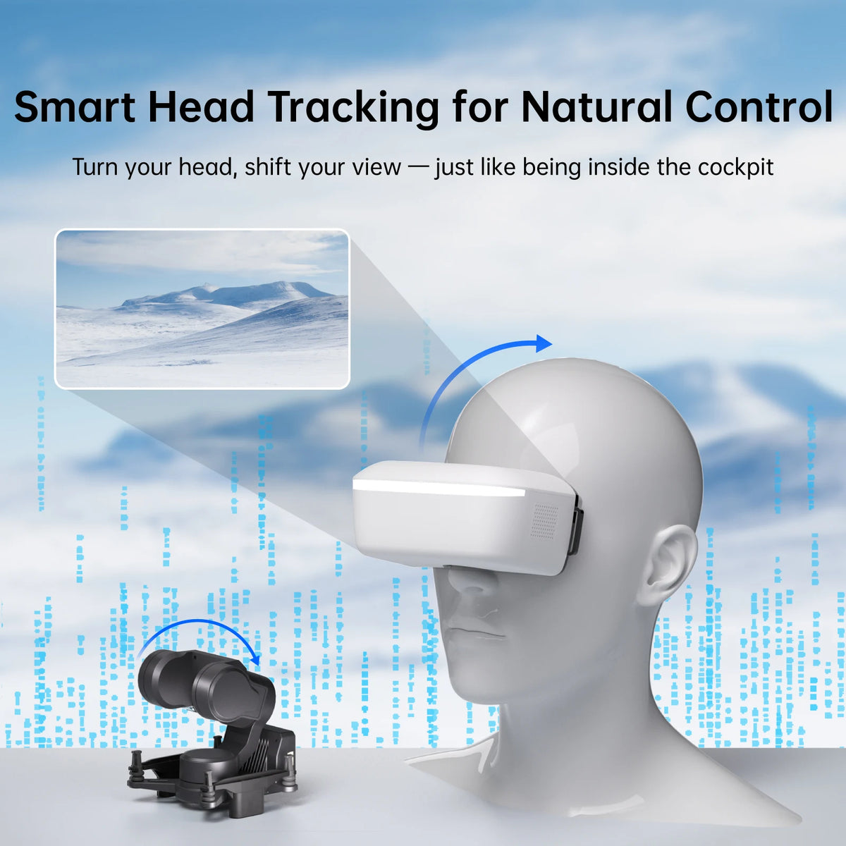 Walksnail Avatar HD Goggles L Moonlight Kit 4K/60FPS GM3 Gimbal Head Track System All-in-One Set For Wltoys RC Car HD FPV Racing