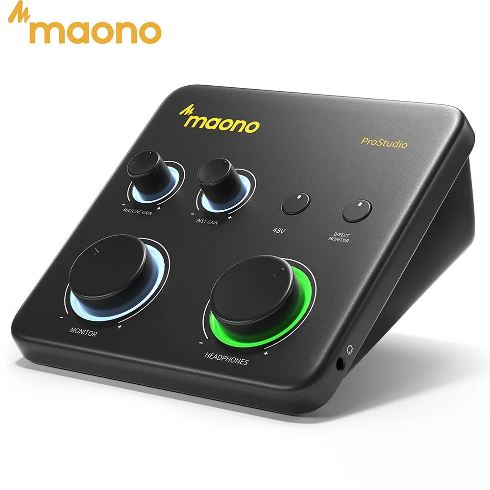 MAONO PS22 Lite USB Audio Interface for PC XLR Input 24-bit/192kHz Routing Software Loopback ASIO for Recording Music Guitar DAW