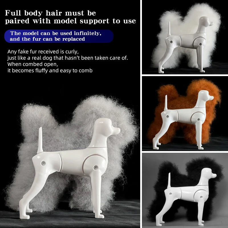 Teddy Pet Simulation Hair Beauty Fake Beautician Practicing Dog Standard Teddy Full Body Fake Head, Skeleton Model, Pet Groomer
