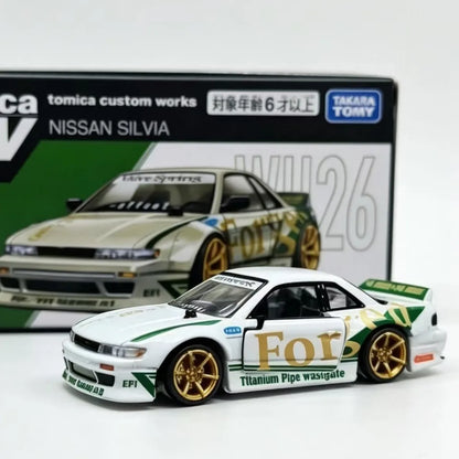 In Stock Tomy Tomica Works Nissan Silvia Diecast Racing Car Model Alloy Collectible Creative Hobby Display Ornament Model Toy