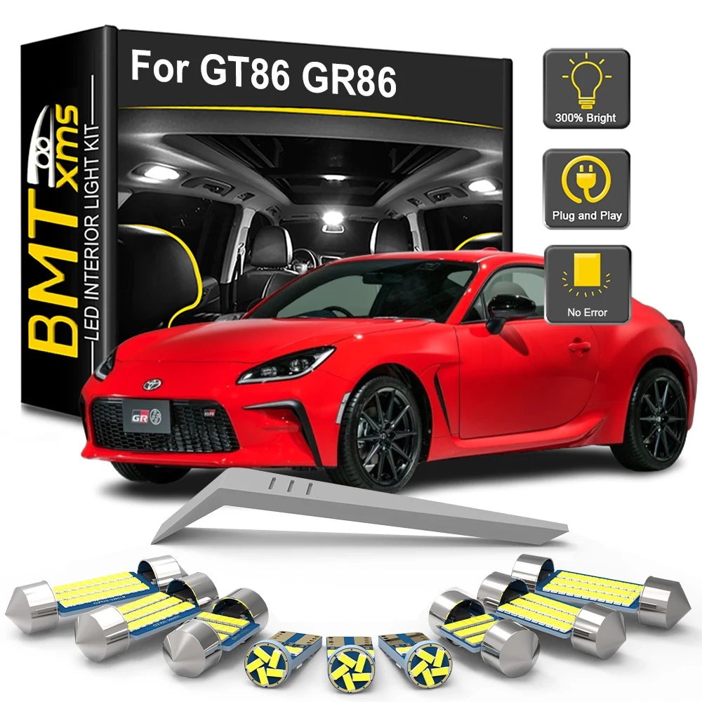 BMTxms For Toyota 86 GT86 GR86 2023 2022 2021 2020 2019 2018-2012 Car LED Interior Light Bulb Kit Car Indoor Reading Trunk Lamp