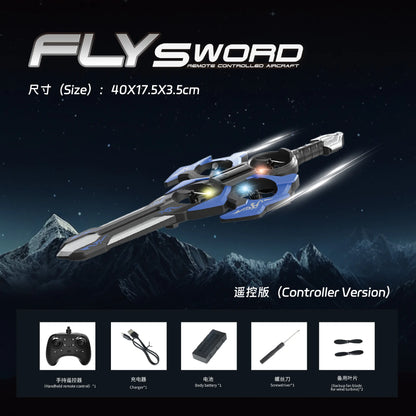 Sword Flying RC Drone, Remote Control Flying Sword Toy for Boys Girls Magic Air Hovercraft Birthday Gift