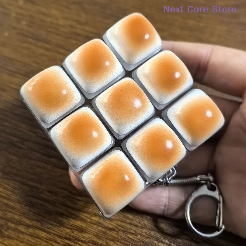 [NC]1PC Caramel Bread Keyboard Stress Relief Button Light Keycap Backpack Pendant Keychain For Office Adult Accessory[NC]