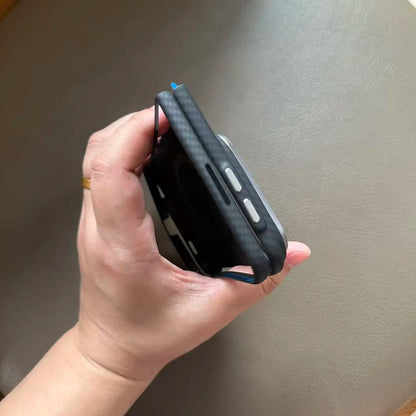Suitable for iPhone Duo Aramid Carbon Fiber PC Case, Suitable for Magsafe Magnetic Ultra Thin Armor Case for iPhone Ultra