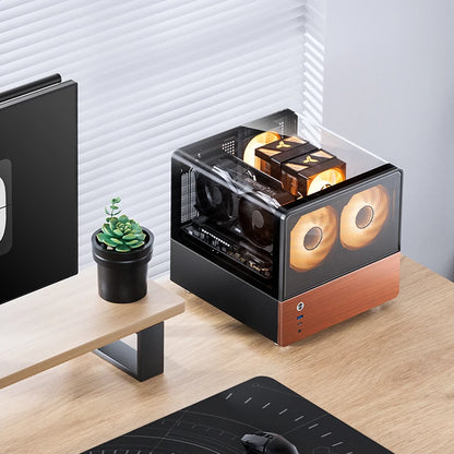 JONSBO V12 MATX Desktop Case Seaview Room Type-c Interface ATX Power Supply Mini Side Transparent Computer Case