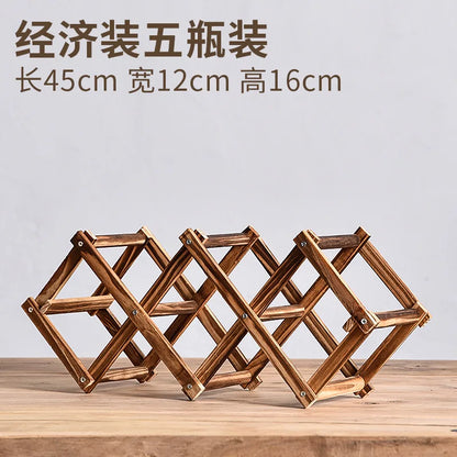 Stackable Wine Storage Shelves 3, 5, 6, 10 Bottles Wooden Wine Shelves Home Bar Utensils Wine Cabinets Bar Tools