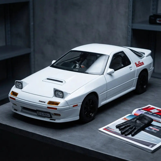 1:24 RX-7 RX7 FC Sports Car Alloy Diecast Metal Car Model Sound Light Toy Collection of Hobby Models Ornament Gift