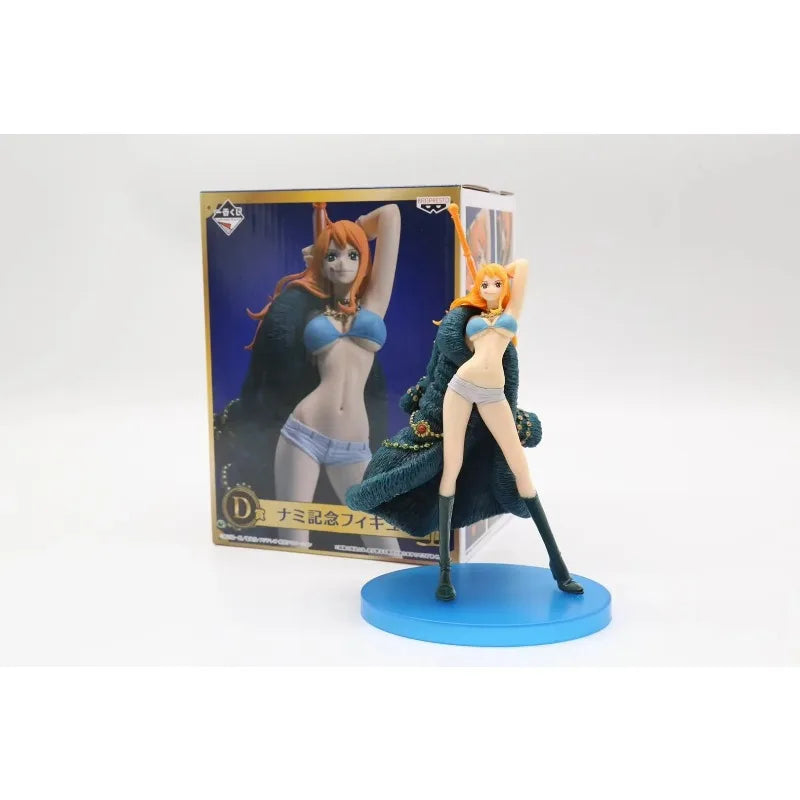 20th Anniversary One Piece Anime Figure Blue Ver.Luffy Zoro Chopper Sanji Robin Franky Usopp Nami Brook Action Figure Model Toy