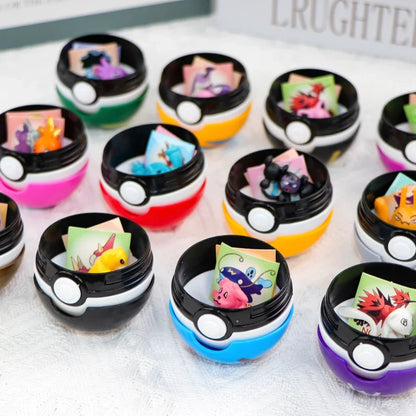 12Pcs Pokemon Pokeball Figure Pikachu Action Figure Cartoon Anime Kawaii Doll Poke Ball Collection Birthday Gifts