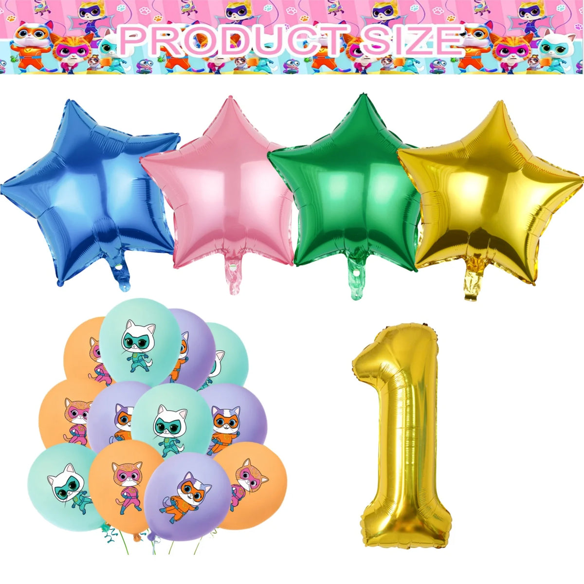 Superkittie Birthday Party Decoration Tableware Tablecloth Plate Cup Napkin Balloon Cake Decor superkitties Party Favors Supply