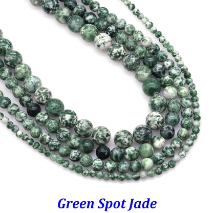 Natural Stone 4 6 8 10mm Round Leopardskin Jaspers Stone Spacer Loose Bead For Jewelry Making DIY Bracelet Needlework Accessorie