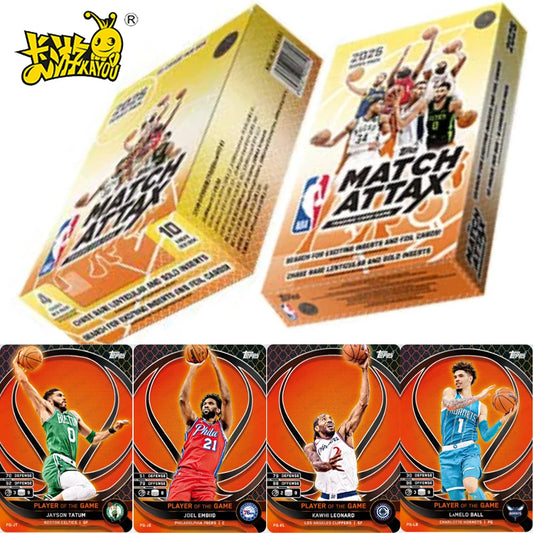KAYOU NBA 2025 Season Supercharged Starter Pack MATCH ATTAX Basketball Game Cards Power-Up Collector Set Hot Gift Idea for Kids