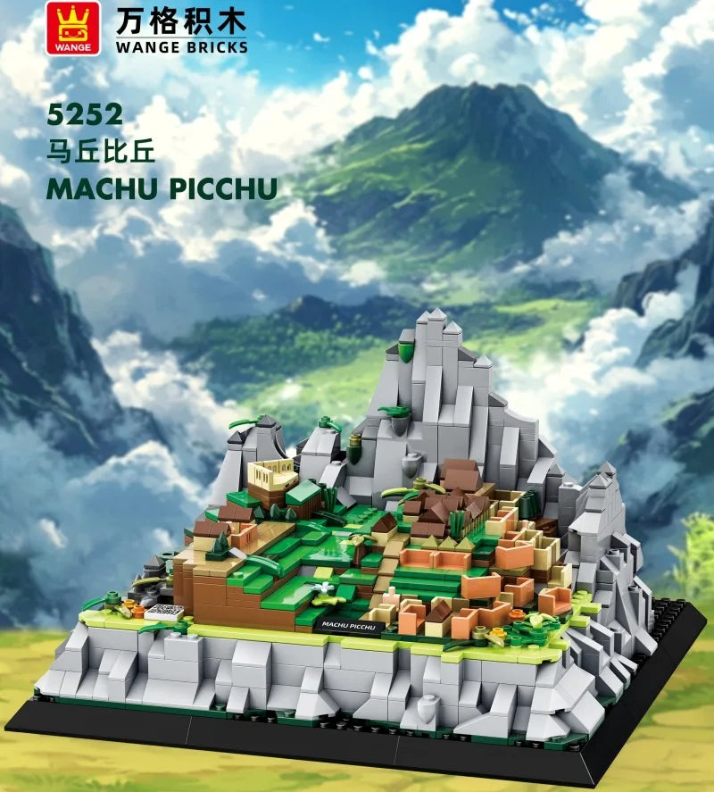 WANGE City Architecture Sydney Opera Santorini Building Blocks Chamartin Stadium Mosque Assembled Model Collection Toys For Gift
