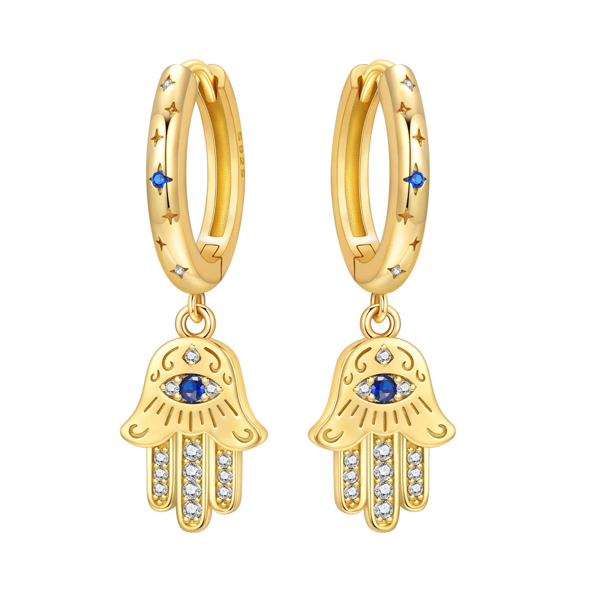 Original 925 Sterling Silver Planet Starlight Earrings Fashion 18K Gold Hoop Earring for Women Piercing Jewelry Aretes Gifts