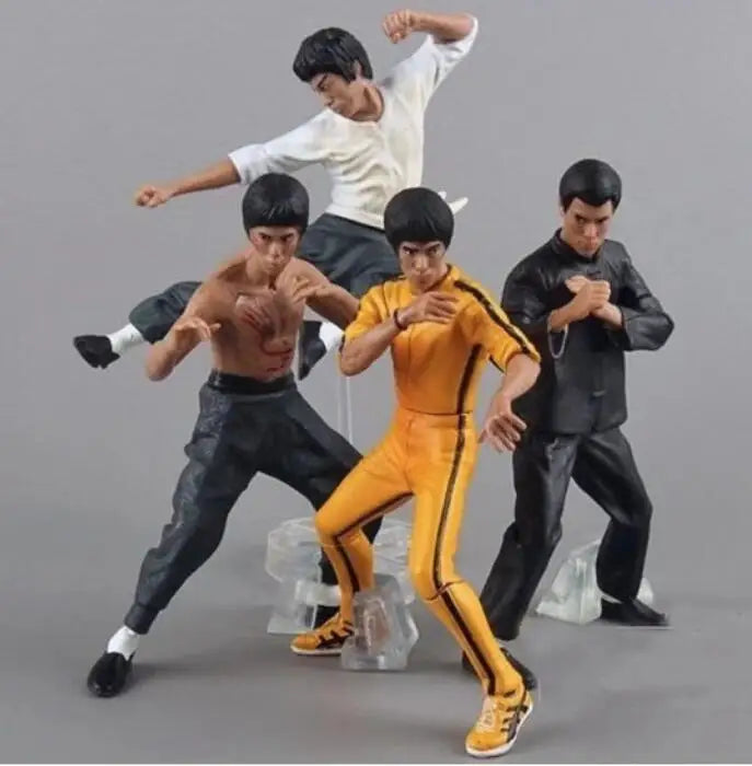 4pcs/set 10cm Chinese kung Fu PVC Action Figure Collection Model Toys