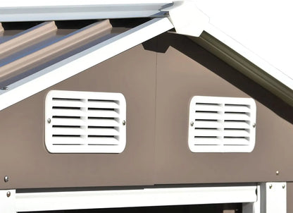 Outdoor Steel Storage Shed Garden Tool Storage House Lockable Door Waterproof Rust Resistant Backyard Patio Utility Building