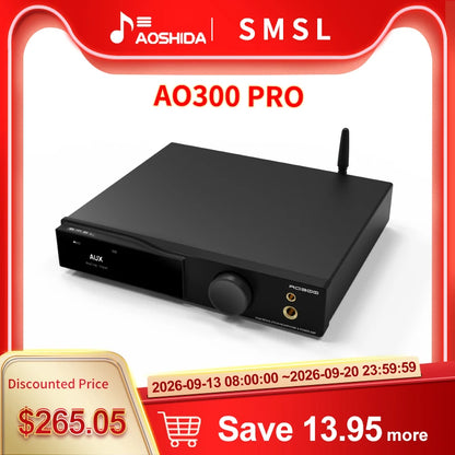 SMSL AO300 PRO Power Amplifier Headphone AMP Decoder MA5332MS MQA-CD Audio DAC XMOS XU-316 2.1 HIFI CS43131 Earphone Amplifier