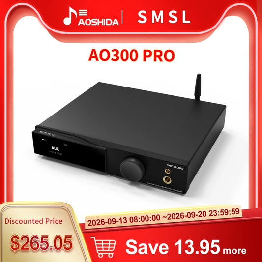 SMSL AO300 PRO Power Amplifier Headphone AMP Decoder MA5332MS MQA-CD Audio DAC XMOS XU-316 2.1 HIFI CS43131 Earphone Amplifier
