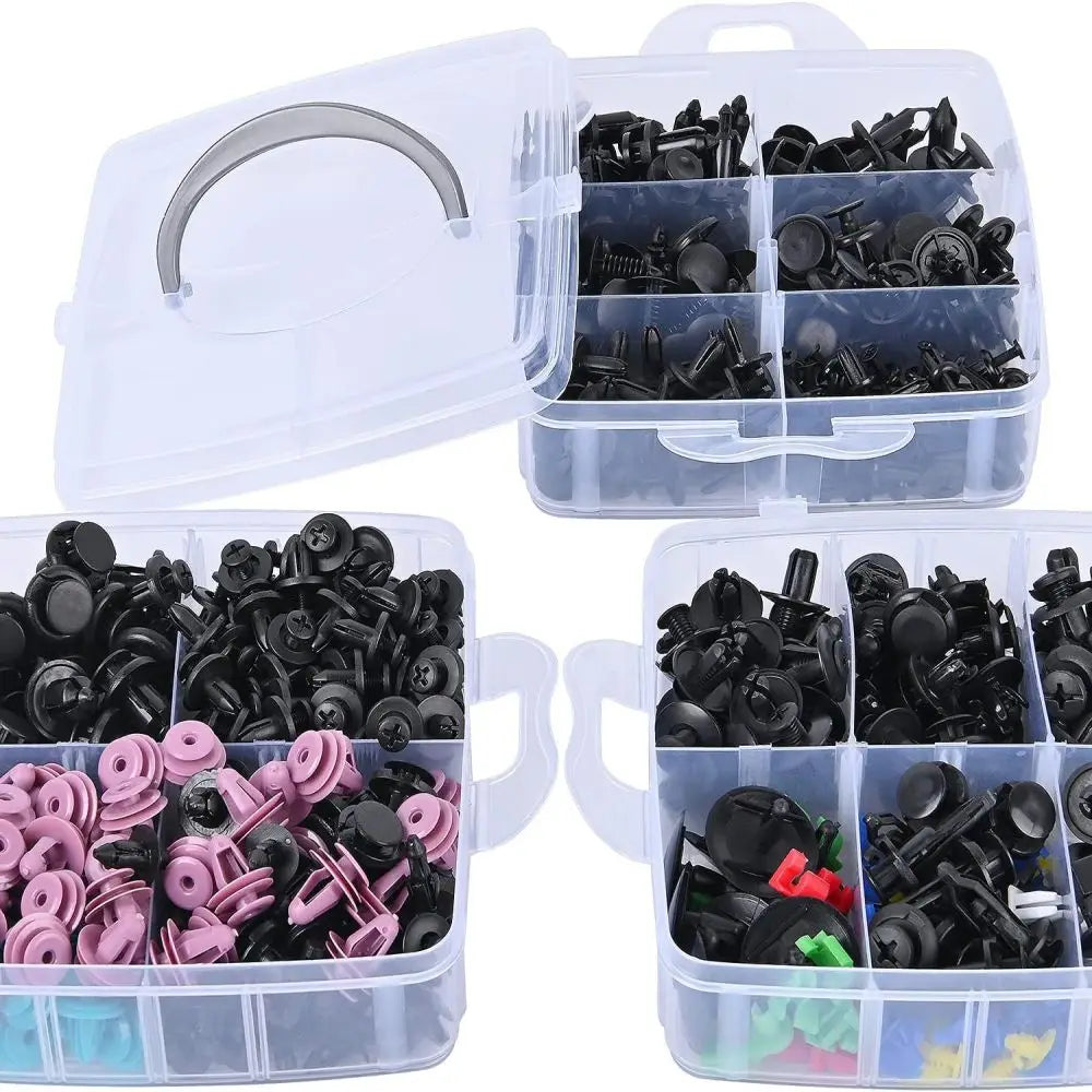 Auto Fastener Clips 680Pcs Car Body Push Retainer Pin Rivet Bumper Door Trim Panel Retainer Fastener Kit Auto Removal Tools