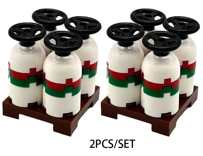 MOC Fuel Gas Tank Building Blocks Kit Wine Barrels Goods Container Forklift Bricks Toys Boys Gift
