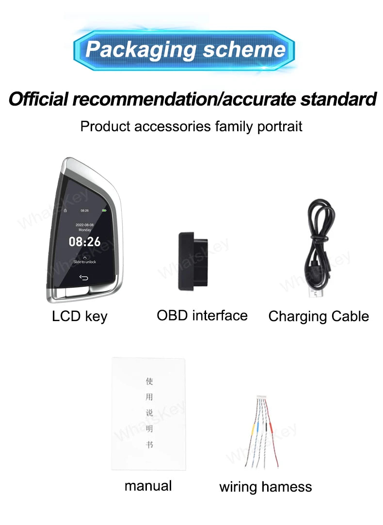 CF568C Universal Modified LCD Smart Car Key For BMW/Benz/Audi/KIA/Cadillac/Porsche/VW/Mazda/Toyota/Ford Comfortable Entry