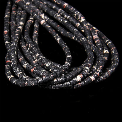 New Fashion Flat Disc Round Stone Bead 4x2MM Quartzs Imperial Agat Jaspers Loose Spacer Heishi Beads Jewelry Diy Accessories