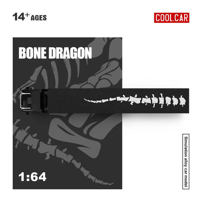 New Cool Car CC 1:64 Scania BONE DRAGON Skeleton Dinosaur Pink Panther Close Van Transport Trailer Alloy Car Model Diecast Toys