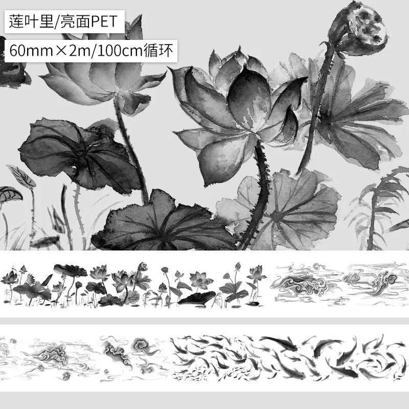 PET Washi Tapes Masking Antiquities Landscaping Decorative Planner Adhesive DIY Craft Scrapbooking Diary Journal Stickers Gifts