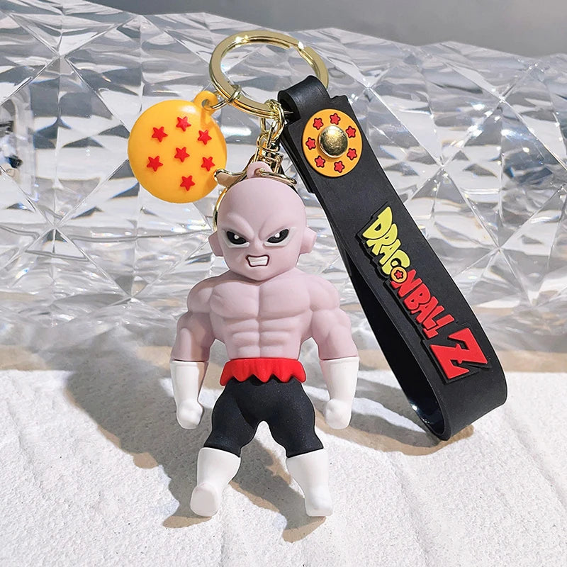 Anime Dragon Ball Keychain Ewelry Son Goku Vegeta Piccolo Action Figures Cute Keyring Bag Pendant Car Ornament Accessories Gifts
