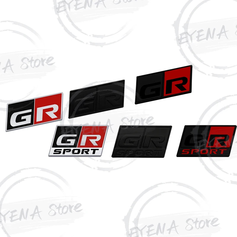 1pcs Car Metal Alloy GR SPORT Logo Steering Wheel Sticker Emblem For Toyota Yaris RAV4 Hilux Camry Prius Land Cruiser Corolla