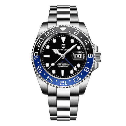 PAGANI DESIGN New GMT Men Watch Top Brand 40mm Mechanical Watch Sapphire Glass 100M Waterproof Automatic Wristwatch Reloj Hombre