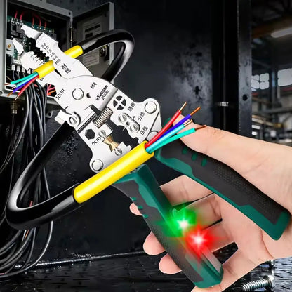 Foldable Wire Stripping Pliers Voltage Testing Cable Cutting Crimping Pliers Multifunctional Wire Stripper Electrician Pliers