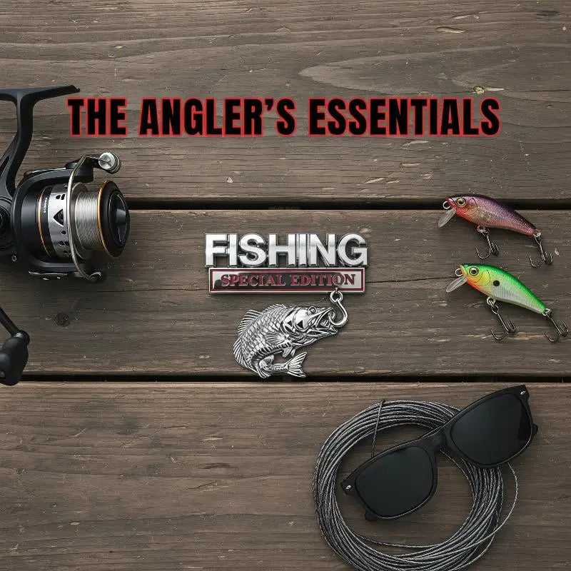 Fishing Car Sticker Metal Fishhook Badge Special Edition Waterproof Decal for Auto Truck SUV Fishing Enthusiasts
