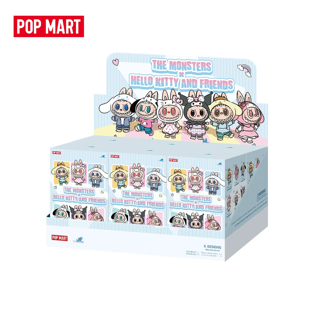【EU】POP MART THE MONSTERS × Sanrio Characters Series-Vinyl Plush Pendant Blind Box 1/6PCS LABUBU Hello Kitty Blind Boxes