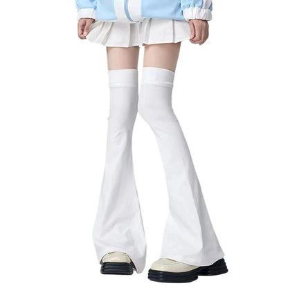 Leg Stockings Black White Gothic Lolita Over Knee High Sock Lolita Over Knee Leg Warmer Over The Knee Horn Shaped Cuffs