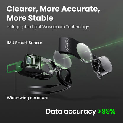 HOLOSWIM 2PRO Smart Swim Goggles, AR Data Display, AI Swim Analysis, Personalized Training Plans, Winged Low-Drag Design, IP68