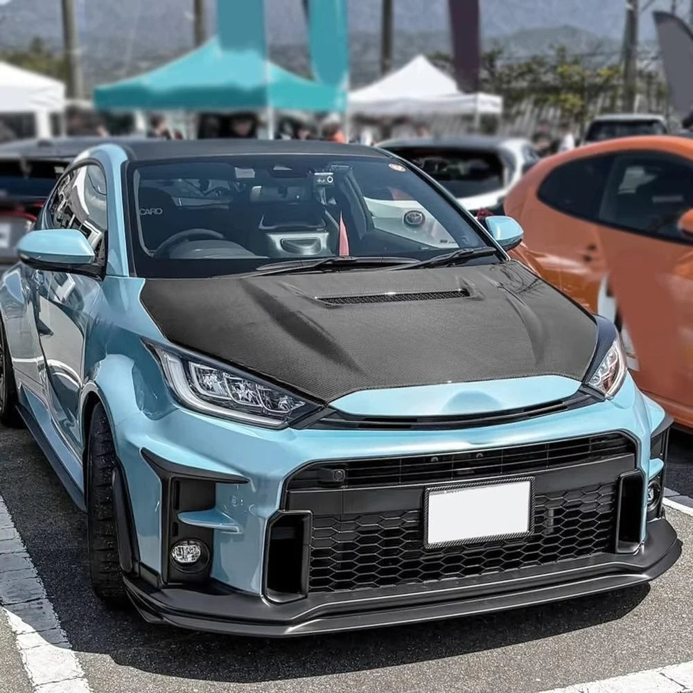 Matte Carbon Fiber  Style Engine Hood for GR YARIS GXPA16 Engine Front Bonnet