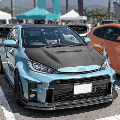 Matte Carbon Fiber  Style Engine Hood for GR YARIS GXPA16 Engine Front Bonnet