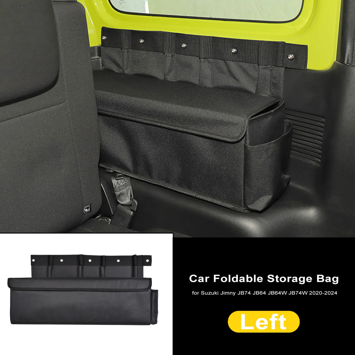 Car Foldable Storage Bag Rear Trunk Side Organizer Box for Suzuki Jimny JB74 JB64 JB64W JB74W 2020-2024 Car Accessories