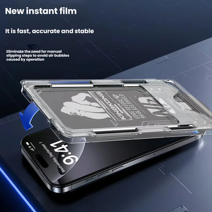 3PCS For iPhone 17/16/15 Pro Gorilla Dust-Free Case Full-Screen Tempered Glass Screen Protector Anti-Shatter & Dust-Pro