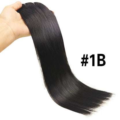 Clip In Hair Extensions #6 Chestnut Brown Double Weft Thick 120G 8Pcs Silky Straight Brazilian Clip In Human Hair Extensions