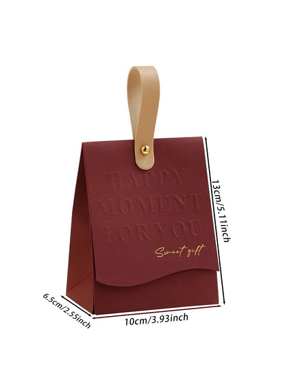 10pcs Creative Leather Portable Gift Box High-end Portable Wedding Candy Paper Box Party Packaging Supplies Paper Box