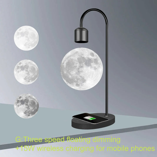 Suspended Moon Lamp 3D Printing Seamless Creative Suspended Moon Desk Lamp Home Decoration LED Night Light