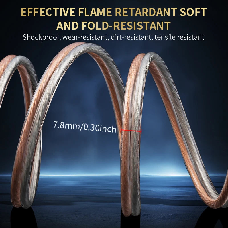 YYTCG Hifi Speaker Cable with Banana Plug for Home Theater Amplifier Surround Sound System Gold plated Banana Audio Cable